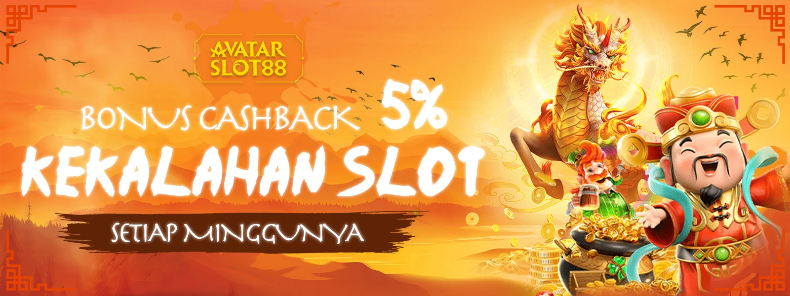 CASHBACK 5% BONUS AVATARSLOT88 (KHUSUS SLOT GAMES)